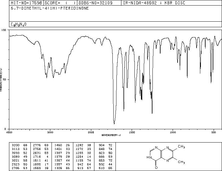 6,7-dimethyl-1H-pteridin-4-one (14684-54-9) IR2