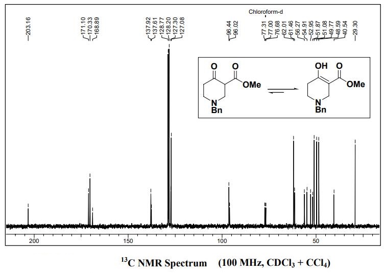 1-Benzyl-3-ethoxycarbonyl-4-piperidone (41276-30-6) <sup>1</sup>H NMR