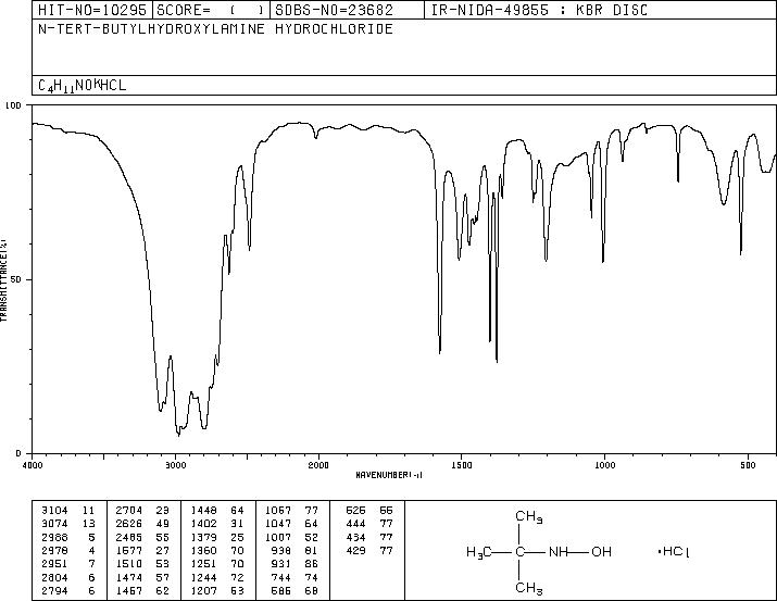 N-(TERT-BUTYL)HYDROXYLAMINE HYDROCHLORIDE(57497-39-9) IR1