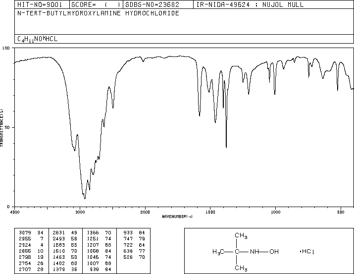N-(TERT-BUTYL)HYDROXYLAMINE HYDROCHLORIDE(57497-39-9) IR1