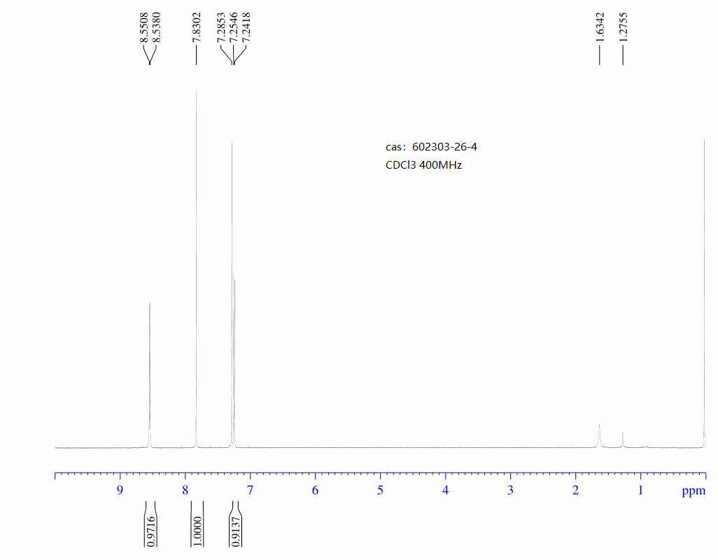 7-CHLORO-2-IODOTHIENO[3,2-B]PYRIDINE(602303-26-4) <sup>1</sup>H NMR