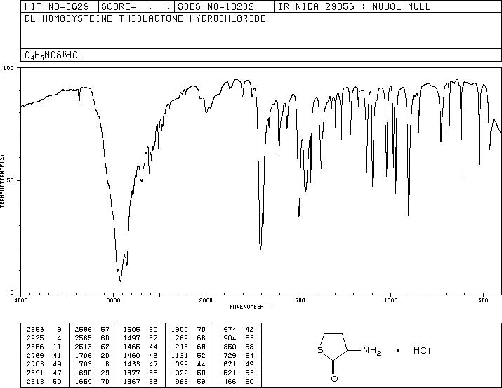 DL-Homocysteinethiolactone hydrochloride(6038-19-3) IR2