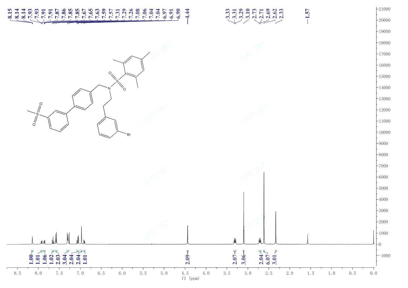 SR-9243(1613028-81-1) <sup>1</sup>H NMR