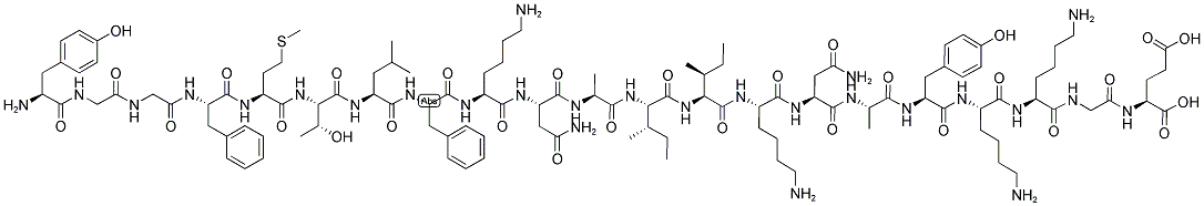 BETA-ENDORPHIN (1-5)+(16-31), HUMAN Struktur