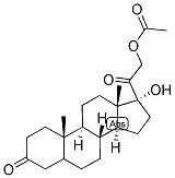 PREGNANE-17A,21-DIOL-3,20-DIONE 21-ACETATE Struktur