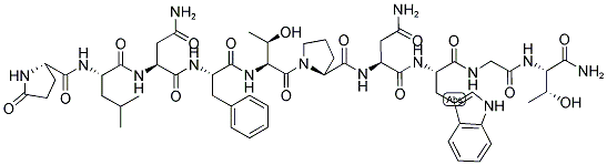 GLP-LEU-ASN-PHE-THR-PRO-ASN-TRP-GLY-THR-NH2 Struktur