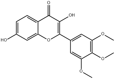 3,7-DIHYDROXY-3',4',5'-TRIMETHOXYFLAVONE Struktur