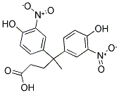 4,4-BIS-(4-HYDROXY-3-NITROPHENYL)-VALERIC ACID Struktur