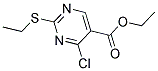 5-CARBETHOXY-4-CHLORO-2-ETHYL-MERCAPTOPYRIMIDINE Struktur