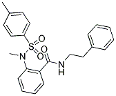 2-(N-METHYL-P-TOLUENESULFONAMIDO)-N-PHENETHYLBENZAMIDE Struktur