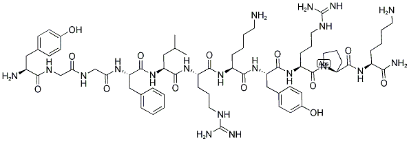 TYR-GLY-GLY-PHE-LEU-ARG-LYS-TYR-ARG-PRO-LYS-NH2 Struktur