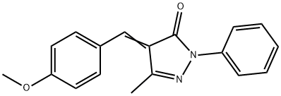 4-((4-METHOXYPHENYL)METHYLENE)-3-METHYL-1-PHENYL-2-PYRAZOLIN-5-ONE Struktur