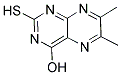 6,7-DIMETHYL-4-HYDROXY-2-MERCAPTOPTERIDINE Struktur