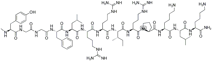 (NME)TYR-GLY-GLY-PHE-LEU-ARG-ARG-ILE-ARG-PRO-LYS-LEU-LYS-NH2 Struktur