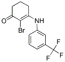 2-BROMO-3-((3-(TRIFLUOROMETHYL)PHENYL)AMINO)CYCLOHEX-2-EN-1-ONE Struktur