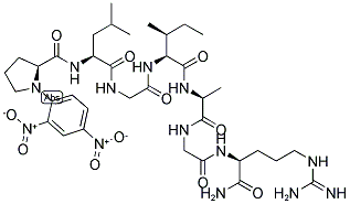 2,4-DINITROPHENYL-L-PROLYL-L-LEUCYLGLYCYL-L-ISOLEUCYL-L-ALANYLGLYCYL-L-ARGININE AMIDE Struktur