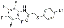 N1-(2,3,4,5,6-PENTAFLUOROPHENYL)-2-[(4-BROMOPHENYL)THIO]ACETAMIDE Struktur