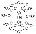 BIS(CYCLOPENTADIENYL CHROMIUMTRICARBONYL)MERCURY Struktur