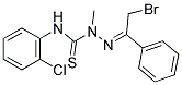 N1-(2-CHLOROPHENYL)-2-(2-BROMO-1-PHENYLETHYLIDENE)-1-METHYLHYDRAZINE-1-CARBOTHIOAMIDE Struktur