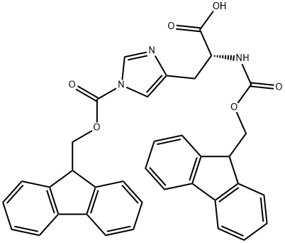 FMOC-D-HIS(FMOC)-OH Struktur