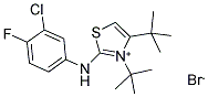 3,4-DI(TERT-BUTYL)-2-(3-CHLORO-4-FLUOROANILINO)-1,3-THIAZOL-3-IUM BROMIDE Struktur