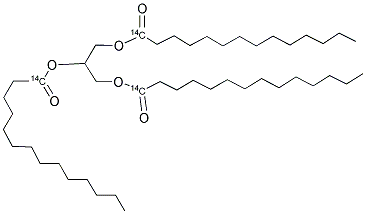 TRIMYRISTIN, [MYRISTIC-1-14C] Struktur