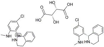 (-)-1-[5-CHLORO-2-(METHYLAMINO)PHENYL]-1,2,3,4-TETRAHYDROISOQUINOLINE,(-)-TARTRATE Struktur