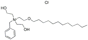 BENZYL-(2-DODECYLOXY-ETHYL)-BIS-(2-HYDROXY-ETHYL)-AMMONIUM CHLORIDE Struktur