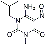 6-AMINO-1-ISOBUTYL-3-METHYL-5-NITROSO-2,4-PYRIMIDINEDIONE Struktur