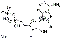 8-BROMO-ADENOSINE-5'-DIPHOSPHATE, SODIUM SALT Struktur