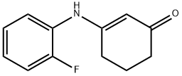 3-((2-FLUOROPHENYL)AMINO)CYCLOHEX-2-EN-1-ONE Struktur