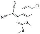 2-(4-CHLOROPHENYL)-4,4-BIS(METHYLTHIO)-BUTA-1,3-DIEN-1,1-DICARBONITRILE Struktur