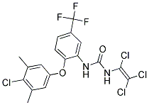 N-[2-(4-CHLORO-3,5-DIMETHYLPHENOXY)-5-(TRIFLUOROMETHYL)PHENYL]-N'-(1,2,2-TRICHLOROVINYL)UREA Struktur