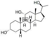 5-BETA-PREGNAN-3-ALPHA, 11-ALPHA, 20-ALPHA-TRIOL Struktur