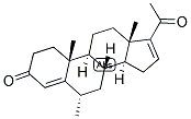 4,16-PREGNADIEN-6ALPHA-METHYL-3,20-DIONE Struktur