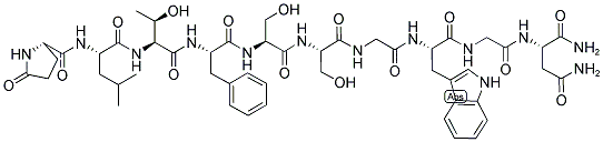 PYR-LEU-THR-PHE-SER-SER-GLY-TRP-GLY-ASN-NH2 Struktur