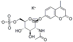 4-METHYLUMBELLIFERYL-6-SULFO-2-ACETAMIDO-2-DEOXY-BETA-D-GLUCOPYRANOSIDE, K Struktur