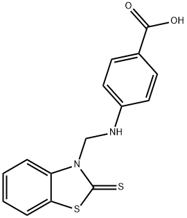 P-[[(2-THIOXOBENZOTHIAZOLIN-3-YL)-METHYL]AMINO]BENZOIC ACID Struktur