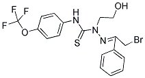 N1-[4-(TRIFLUOROMETHOXY)PHENYL]-2-(2-BROMO-1-PHENYLETHYLIDENE)-1-(2-HYDROXYETHYL)HYDRAZINE-1-CARBOTHIOAMIDE Struktur