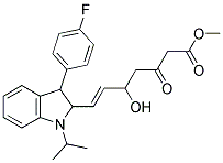 METHYL 7-[3-(4-FLUOROPHENYL)-1-ISOPROPYL-2,3-DIHYDROINDOL-2-YL]-5-HYDROXY-3-OXOHEPT-6-ENOATE Struktur