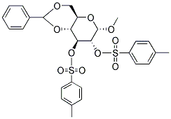 METHYL-4,6-O-BENZYLIDENE-2,3-DI-(O-TOSYL)-A-D-GLUCOPYRANOSIDE Struktur