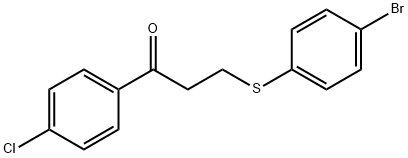 3-[(4-BROMOPHENYL)SULFANYL]-1-(4-CHLOROPHENYL)-1-PROPANONE Struktur