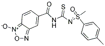 5-([(([1-METHYL-1-(4-METHYLPHENYL)-1-OXO-LAMBDA6-SULFANYLIDENE]AMINO)CARBOTHIOYL)AMINO]CARBONYL)-2,1,3-BENZOXADIAZOL-1-IUM-1-OLATE Struktur