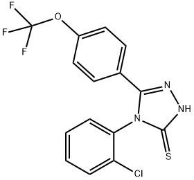 4-(2-CHLORO-PHENYL)-5-(4-TRIFLUOROMETHOXY-PHENYL)-4H-[1,2,4]TRIAZOLE-3-THIOL Struktur