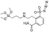 2-[(N-TRIMETHOXYSILYLPROPYL)AMINOETHYL]-M-(AZIDOSULFONYL)BENZAMIDE Struktur