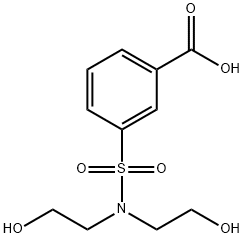 N,N-BIS(2-HYDROXYETHYL)-3-CARBOXYBENZENESULFONAMIDE Struktur