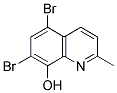 5,7-DIBROMO-8-HYDROXYQUINALDINE Struktur