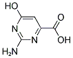 2-AMINO-6-HYDROXY-PYRIMIDINE-4-CARBOXYLIC ACID Struktur