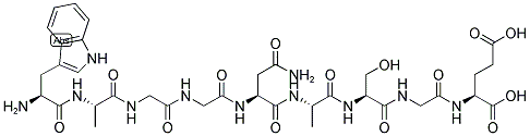 H-TRP-ALA-GLY-GLY-ASN-ALA-SER-GLY-GLU-OH Struktur