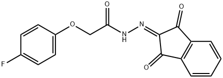 N-(AZA(1,3-DIOXOINDAN-2-YLIDENE)METHYL)-2-(4-FLUOROPHENOXY)ETHANAMIDE Struktur